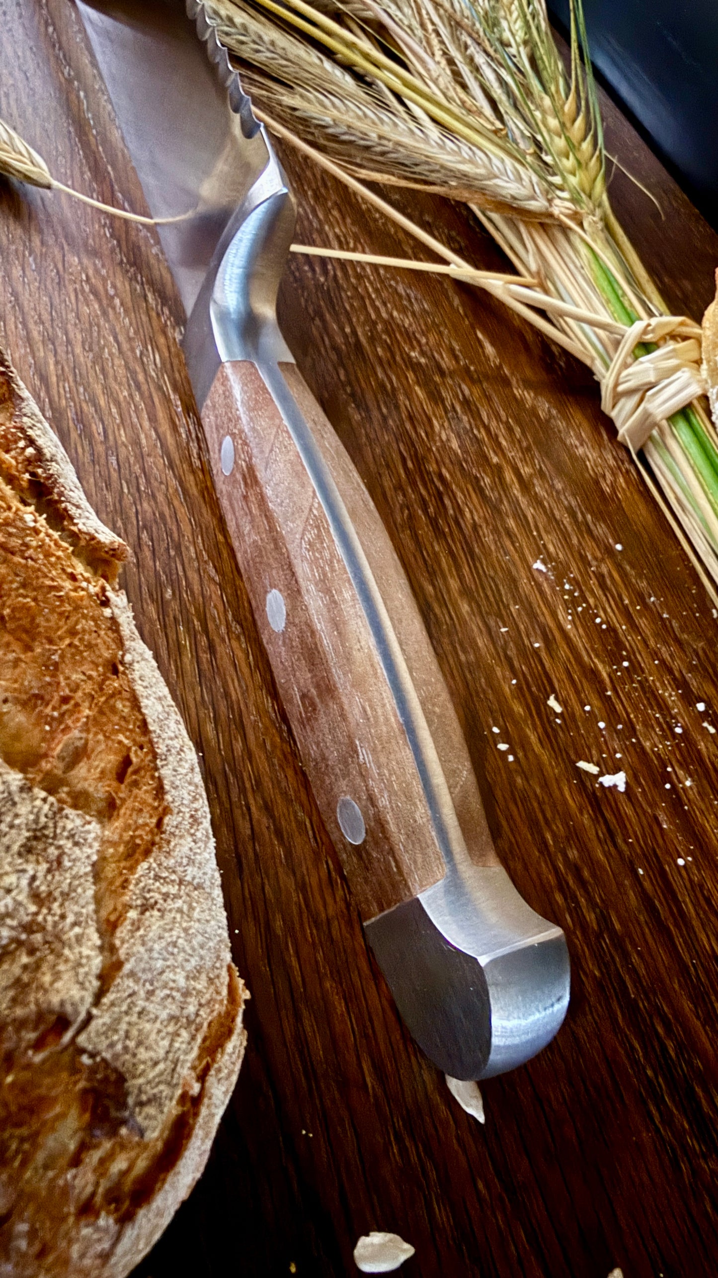 Güde bread knife Alpha walnut (blade length 32 cm)