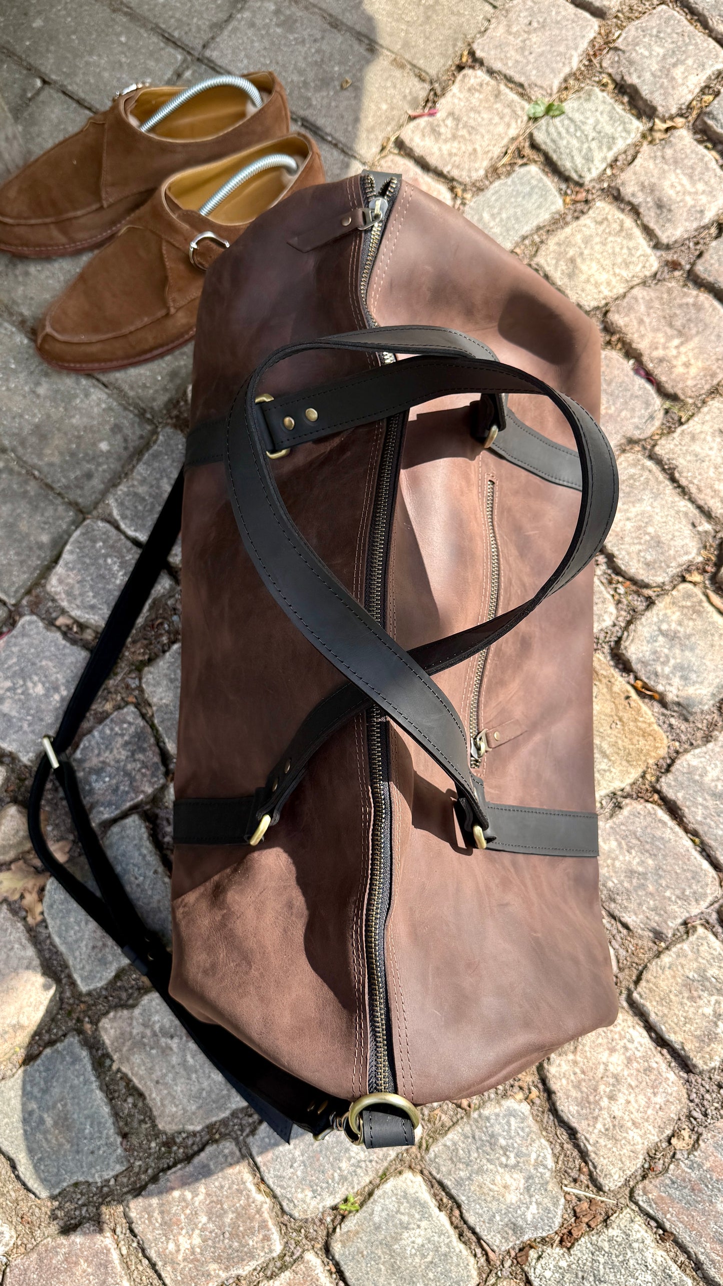 Leder-Wochenendtasche