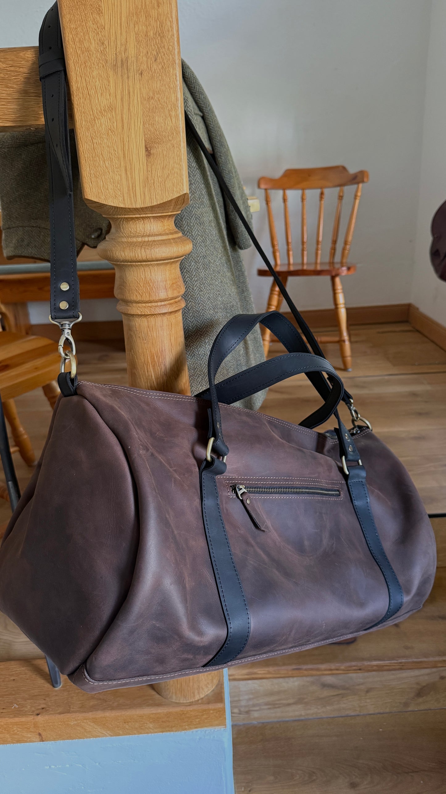 Leder-Wochenendtasche