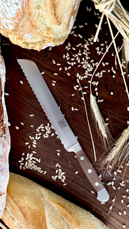 Güde bread knife Alpha walnut (blade length: approx. 21 cm) 