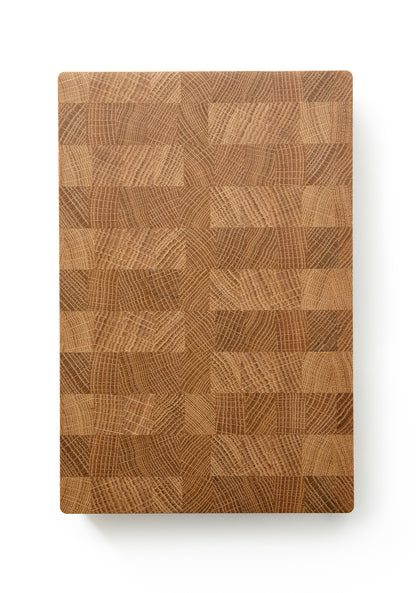 Hackbrett Brett 30 x 20 x 6 aus Eiche in Endkorn-Konstruktion