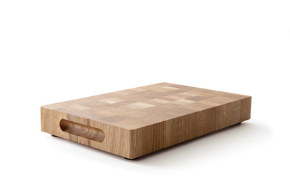 Hackbrett Brett 30 x 20 x 6 aus Eiche in Endkorn-Konstruktion