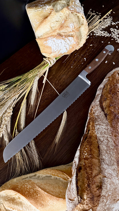 Güde bread knife Alpha walnut (blade length 32 cm)