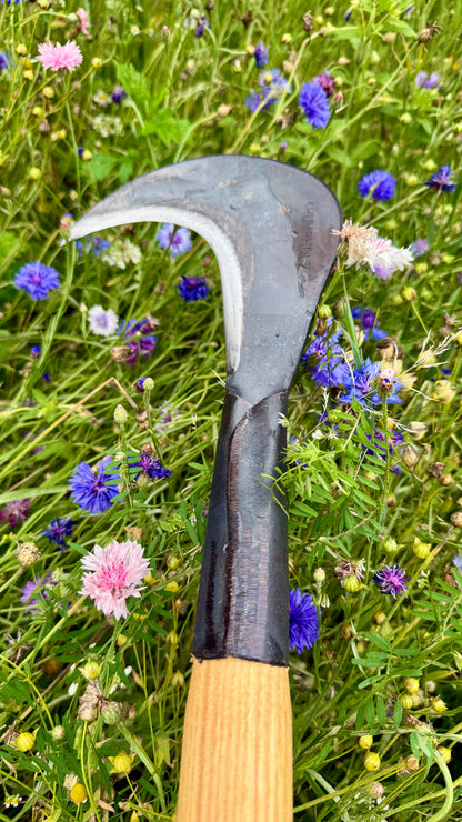 Krumpholz - Gartensichel / Sichel mit Eschen-Knopf-Stiel ca. 60 cm Gesamtlänge