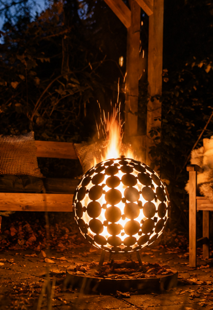 Heated outdoor bar table from Metallgut