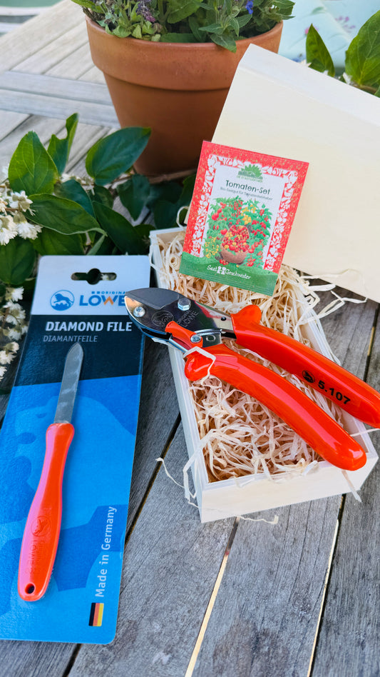 Geschenkset Original Löwe 5 Amboss-Schere mit Diamantschleifer