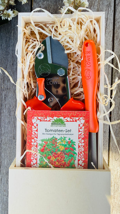 Geschenkset Original Löwe 5 Amboss-Schere mit Diamantschleifer