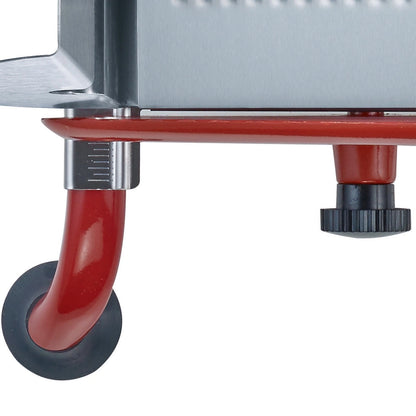 Handkurbel Schneidemaschine von GREAF - Allesschneider manuell in silber/rot und schwarz