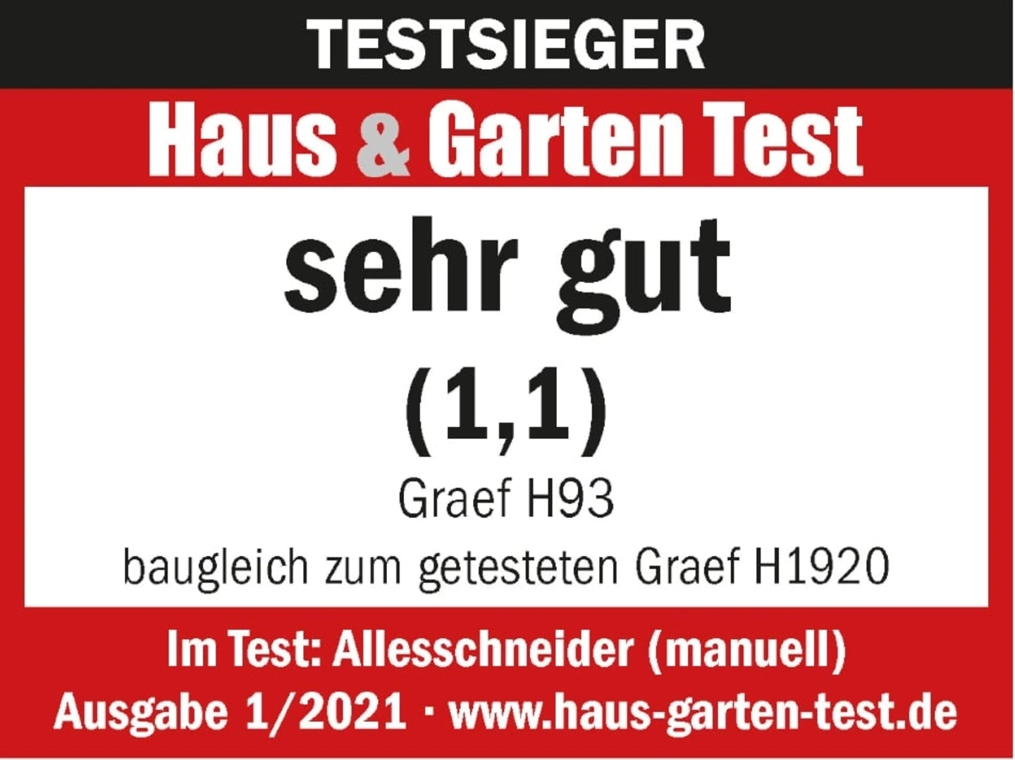 Handkurbel Schneidemaschine von GREAF - Allesschneider manuell in silber/rot und schwarz