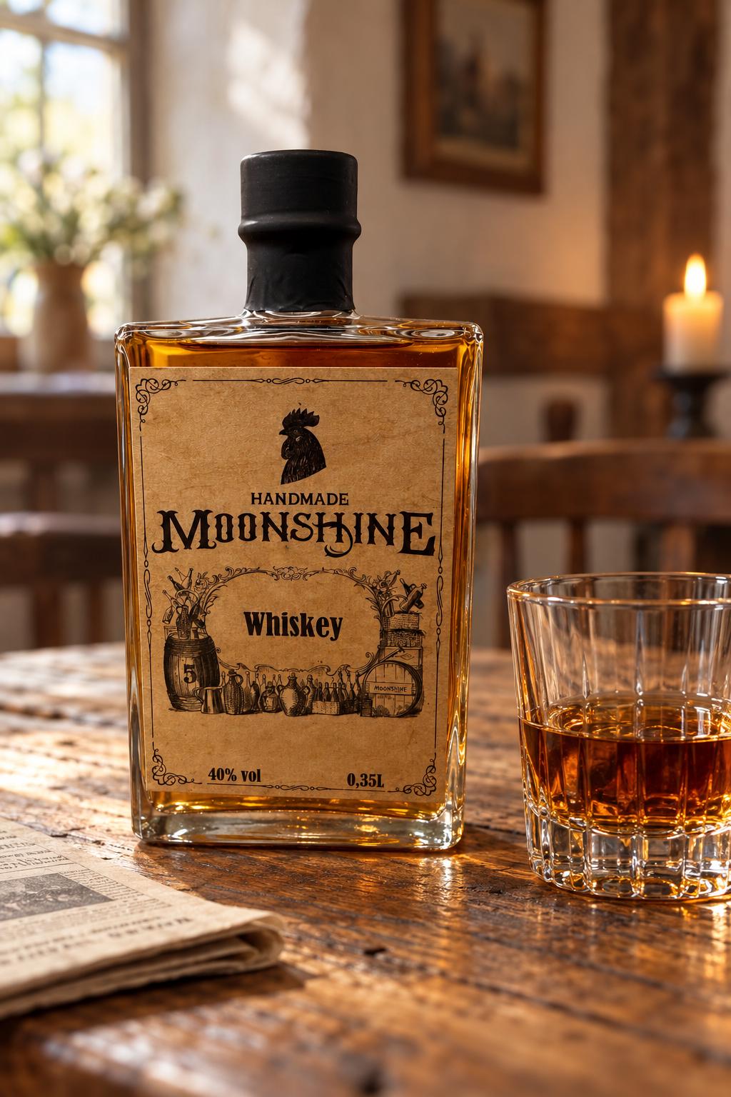 Handmade Moonshine - Single Malt Whiskey, 40 % vol., 0,35 l