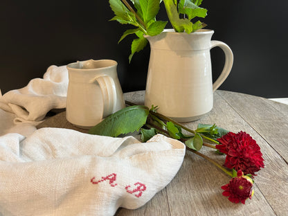 Krug 2er Set breite (klein & groß) handgetöpfert