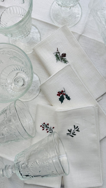 Geschenkset La Rochère Versailles 6 Gr. Weingläser & 4 Leinenservietten