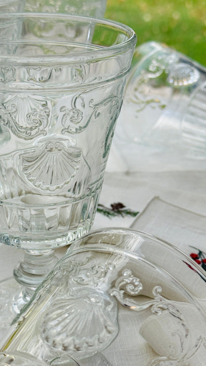Geschenkset La Rochère Versailles 6 Gr. Weingläser & 4 Leinenservietten