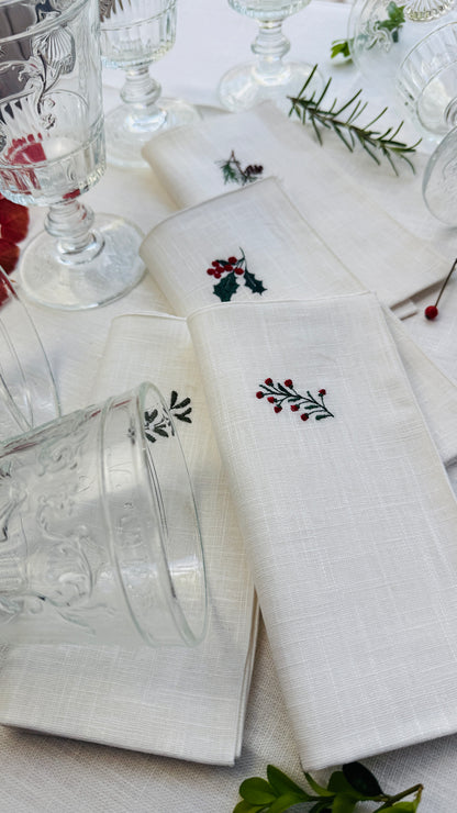 Geschenkset La Rochère Versailles 6 Gr. Weingläser & 4 Leinenservietten
