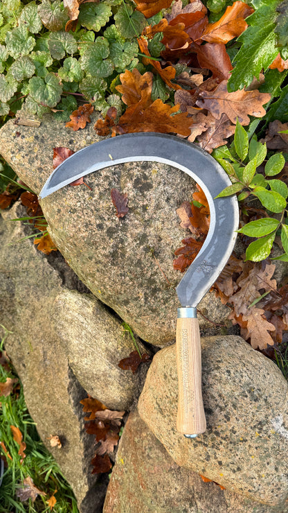 Krumpholz Gartensichel, klein – geschmiedet mit Eschengriff