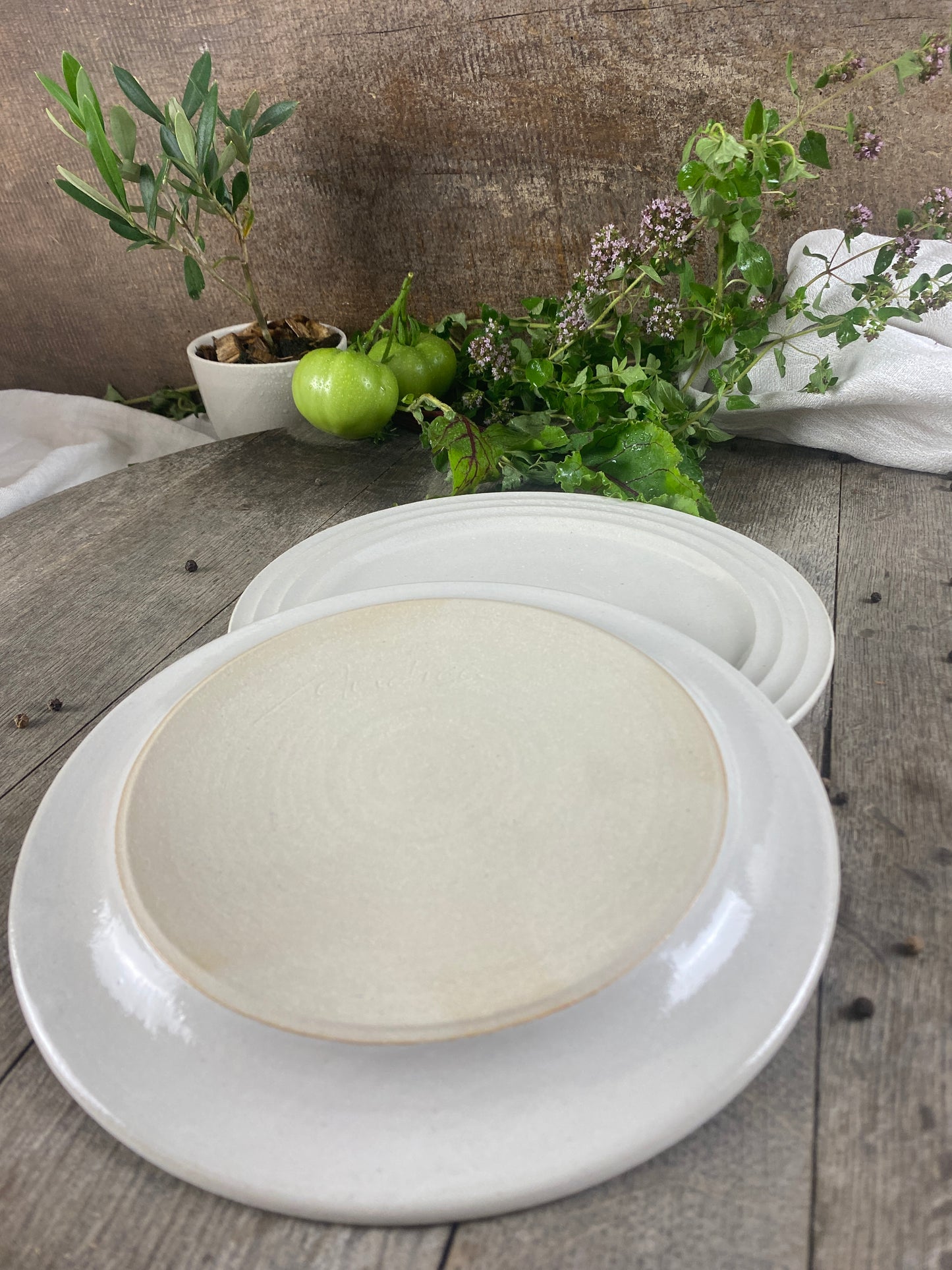 Teller klein 2er Set handgetöpfert Atelier Sonderedition