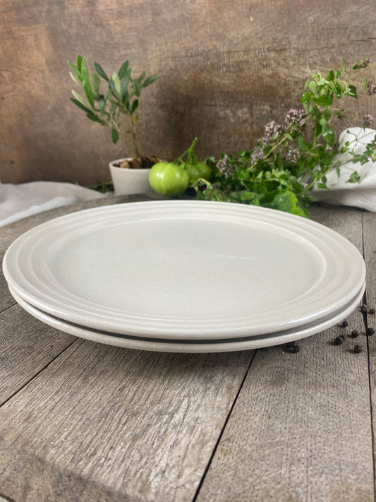 Teller groß 2er Set handgetöpfert Atelier Sonderedition