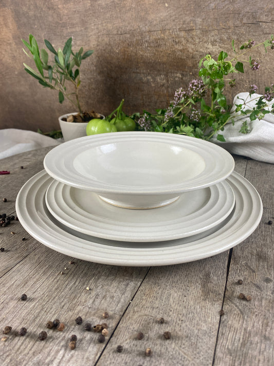 Handgetöpferte 3er Set-Tischserie Atelier Sonderedition