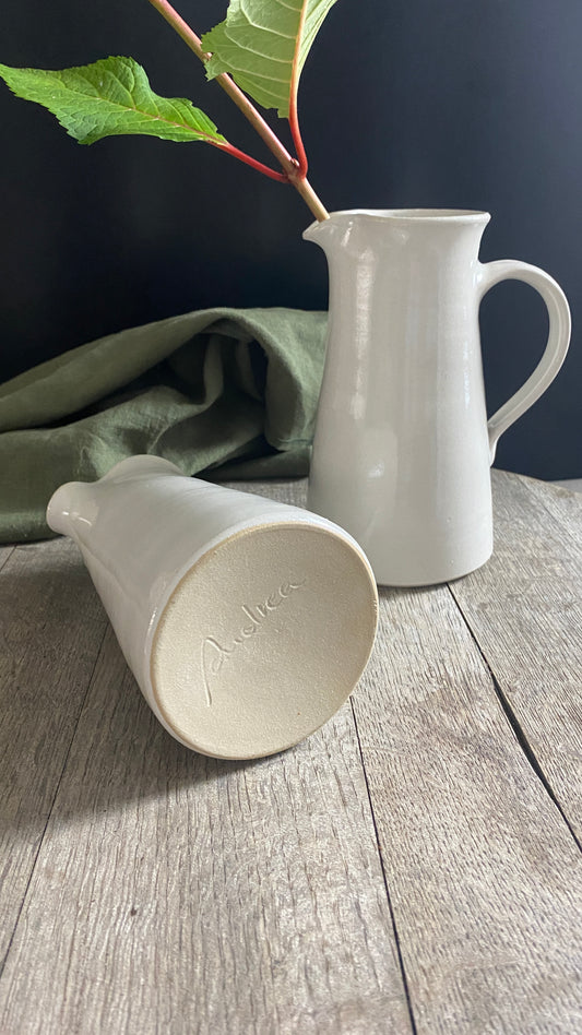 Jug set of 2 narrow (small &amp; large) hand-made