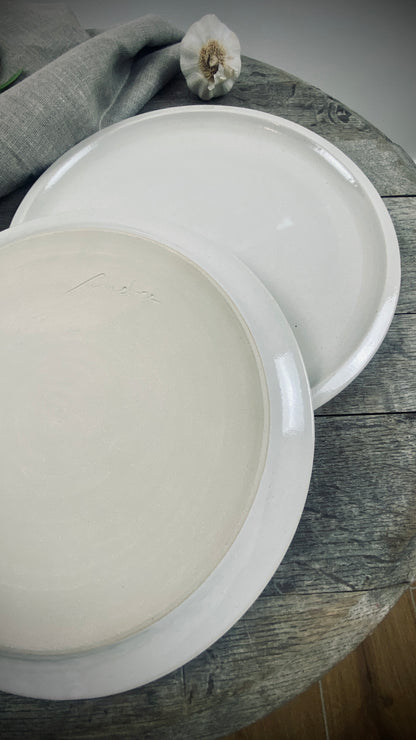 Handgetöpferte 2er Set-Tischserie Klassik große Teller Atelier Andrea