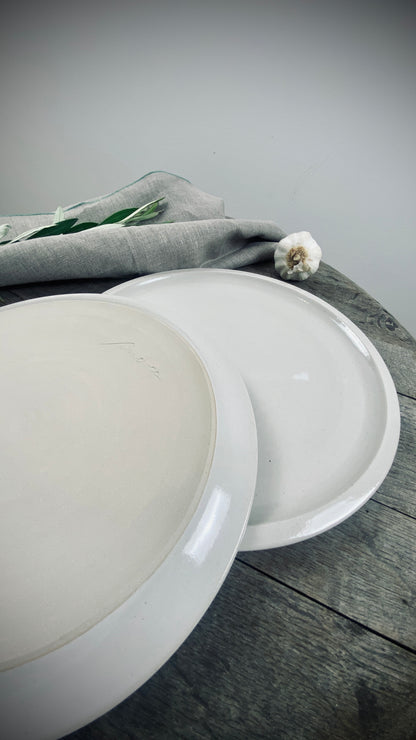 Handgetöpferte 2er Set-Tischserie Klassik große Teller Atelier Andrea