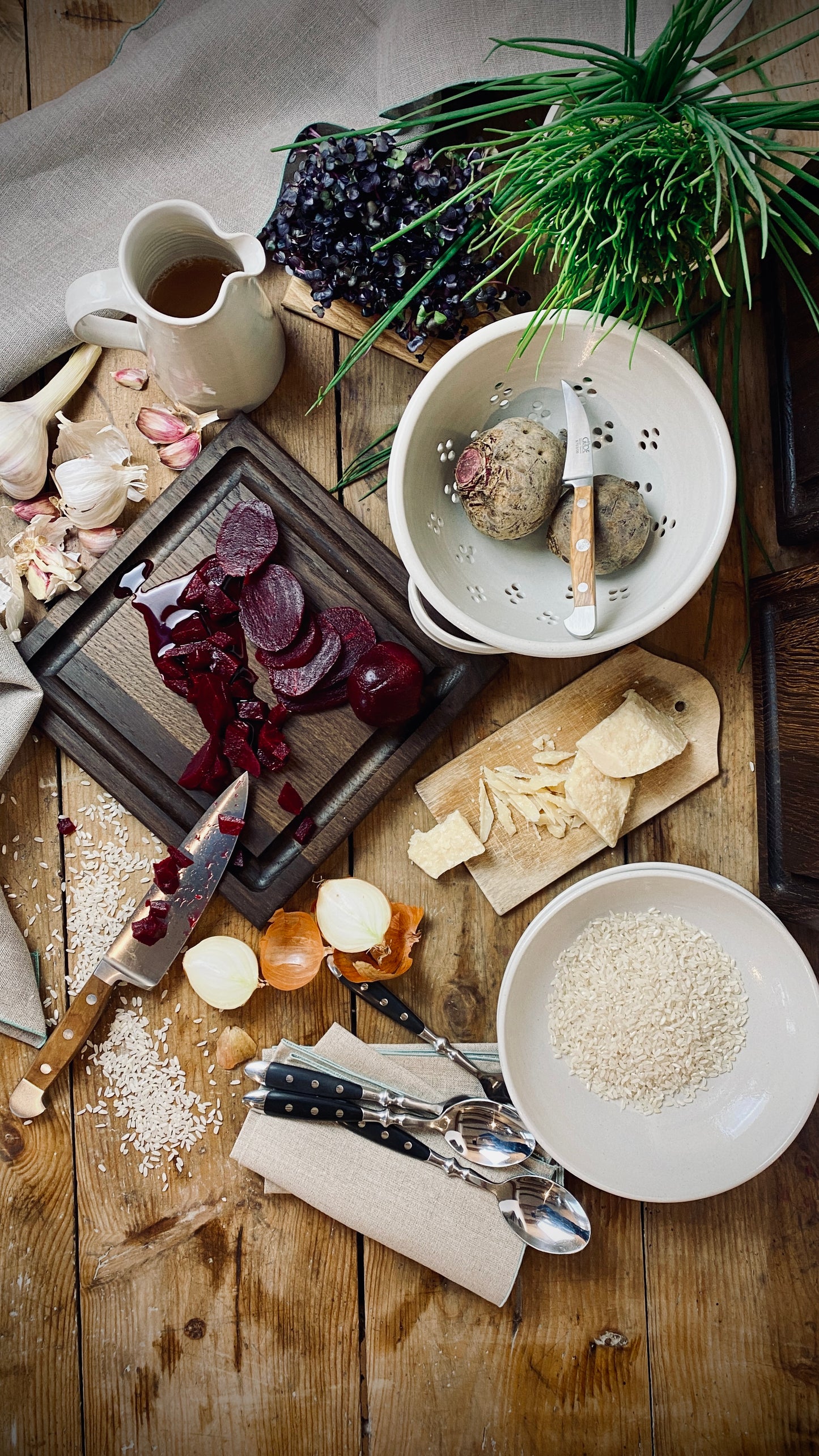 Sieb handgetöpfert mit Unterteller aus dem Atelier Andrea