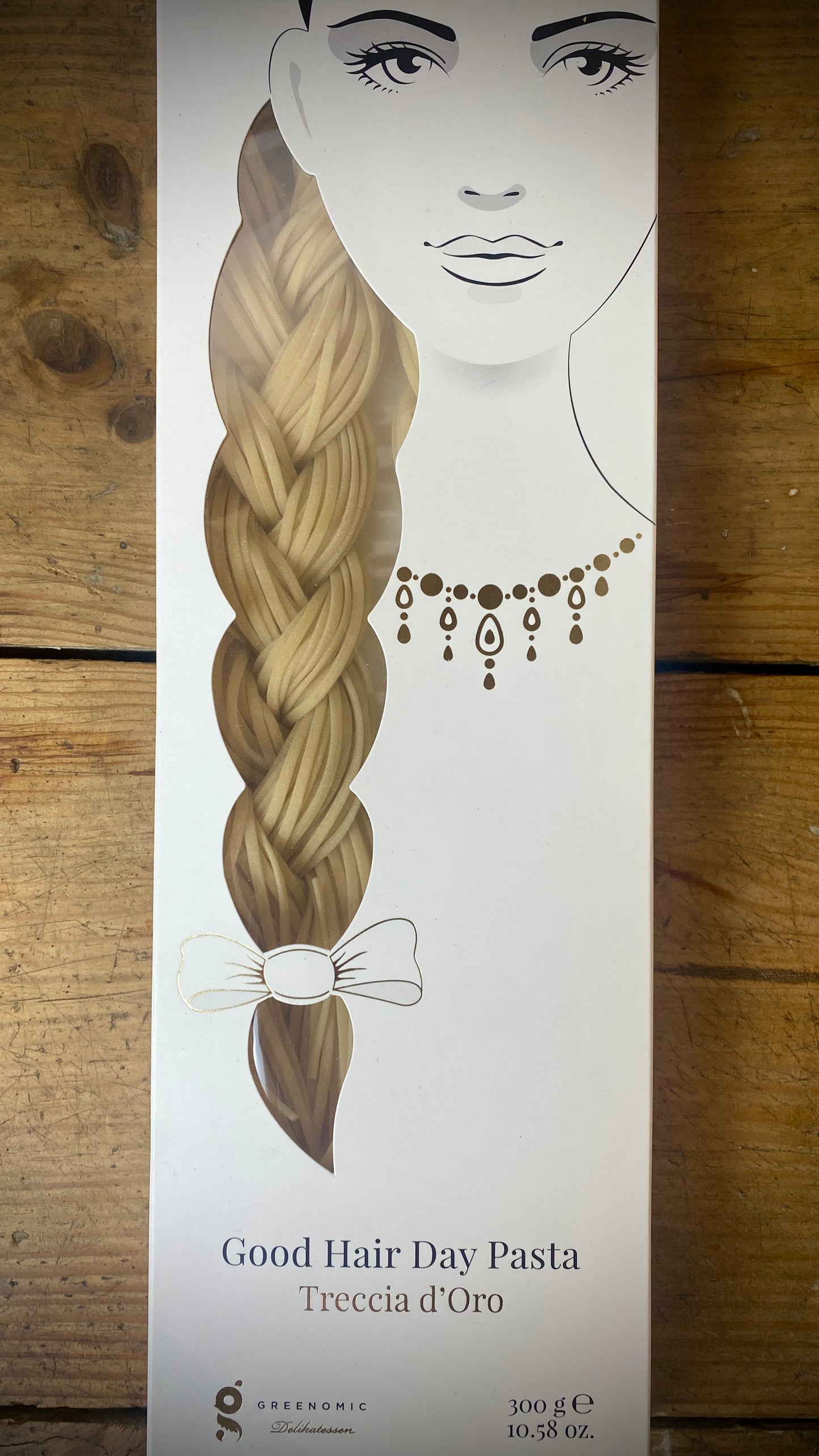 Zopf-Spaghetti & zwei handgetöpferte Pastateller als Geschenk-Set