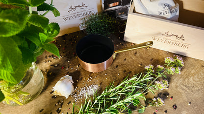 Weyersberg Kupfer-Butterpfännchen für Induktion – Butterwärmer & Soßentopf 10 cm Durchmesser