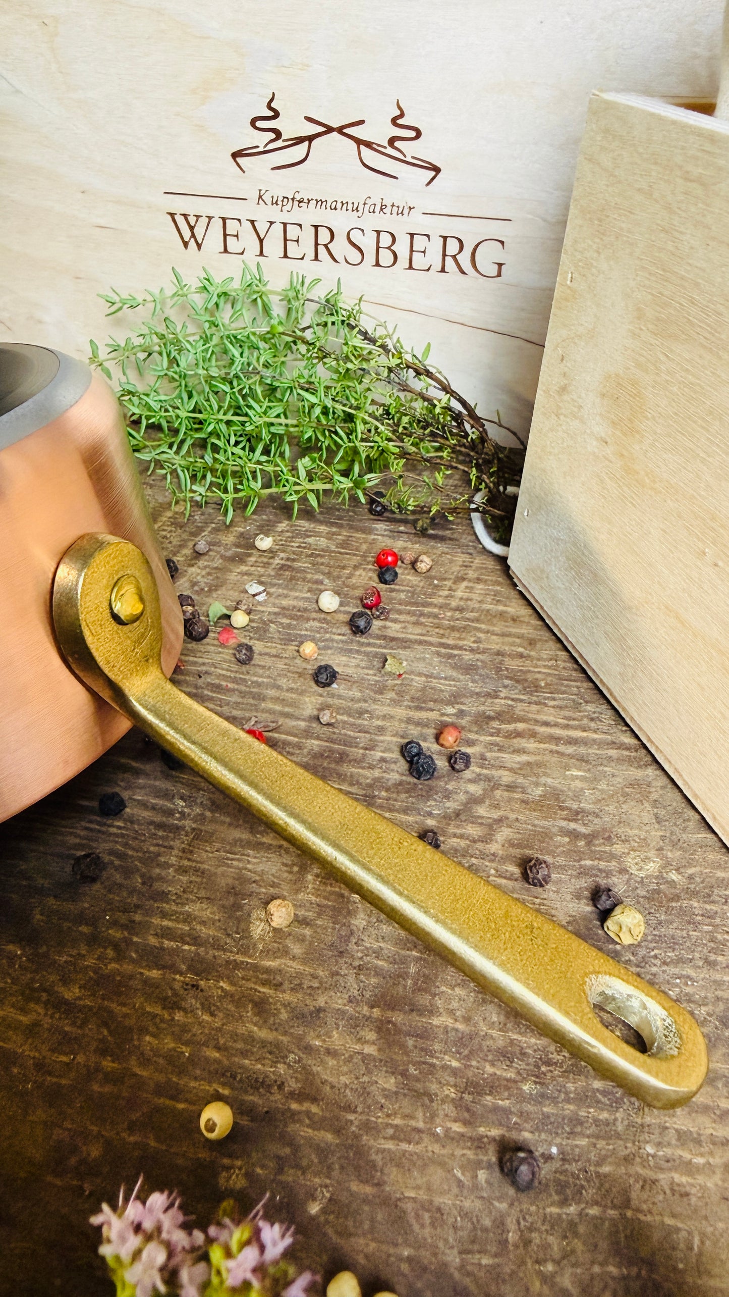 Weyersberg Kupfer-Butterpfännchen für Induktion – Butterwärmer & Soßentopf 10 cm Durchmesser