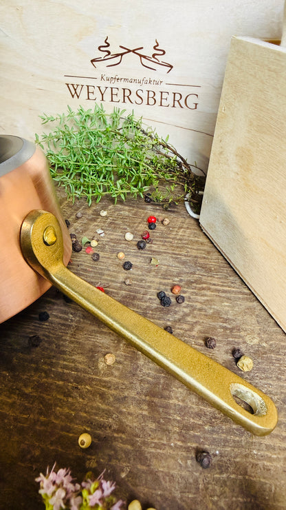 Weyersberg Kupfer-Butterpfännchen für Induktion – Butterwärmer & Soßentopf 10 cm Durchmesser