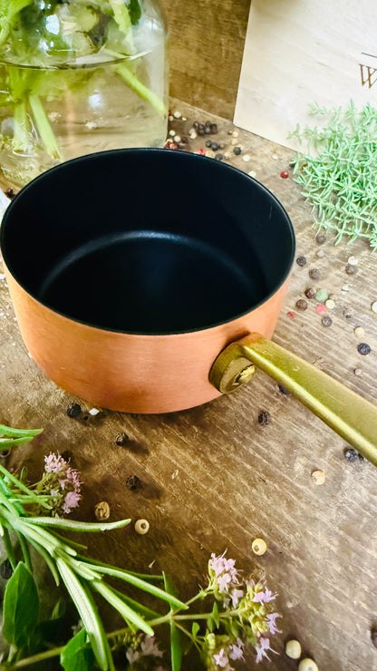 Weyersberg Kupfer-Butterpfännchen – Butterwärmer & Soßentopf 10 cm Durchmesser (nicht Induktionsgeeinigt)