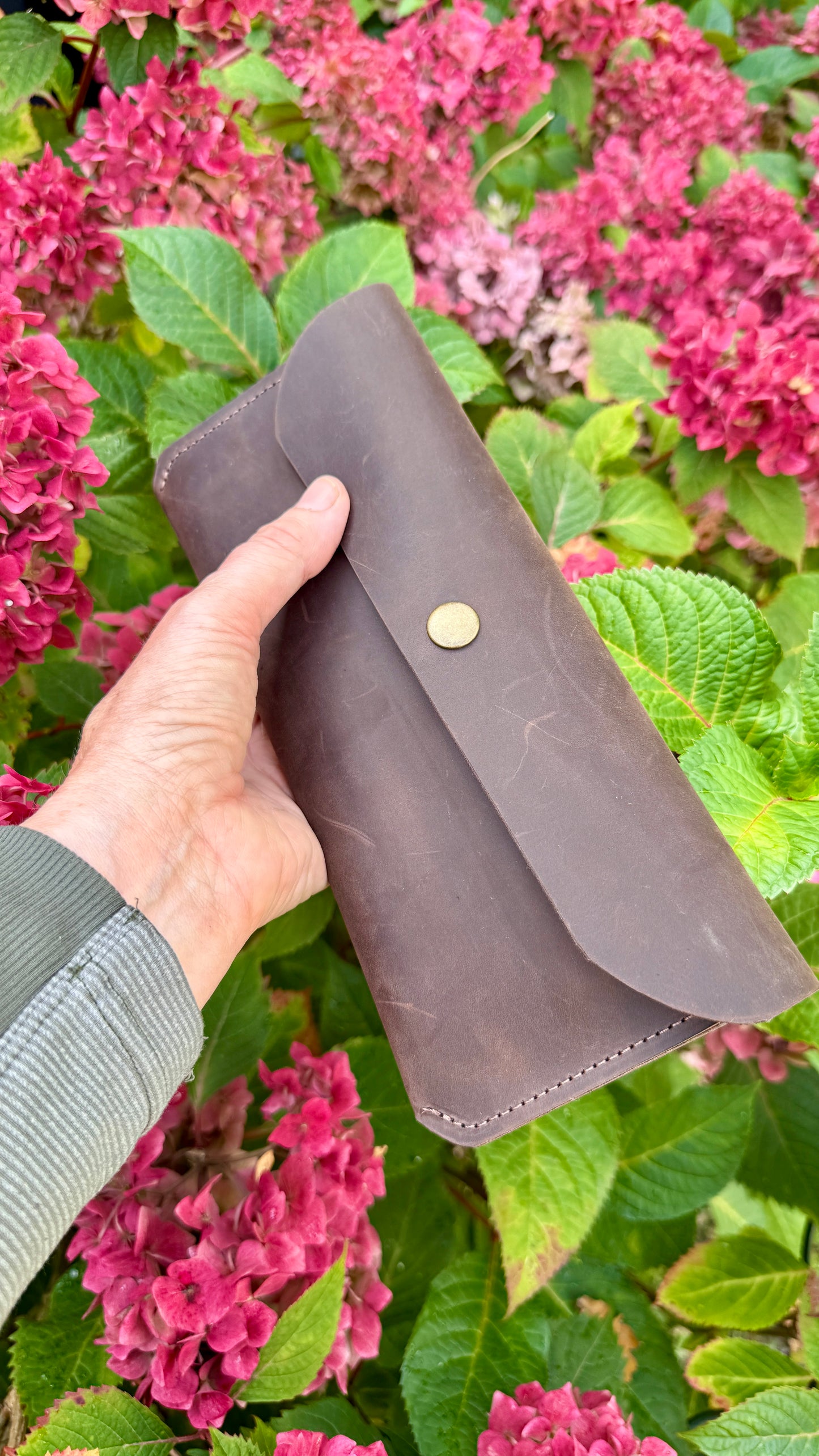 Geschenkset Original LÖWE N6.107 Natural Gartenschere & handgefertigtes Lederetui