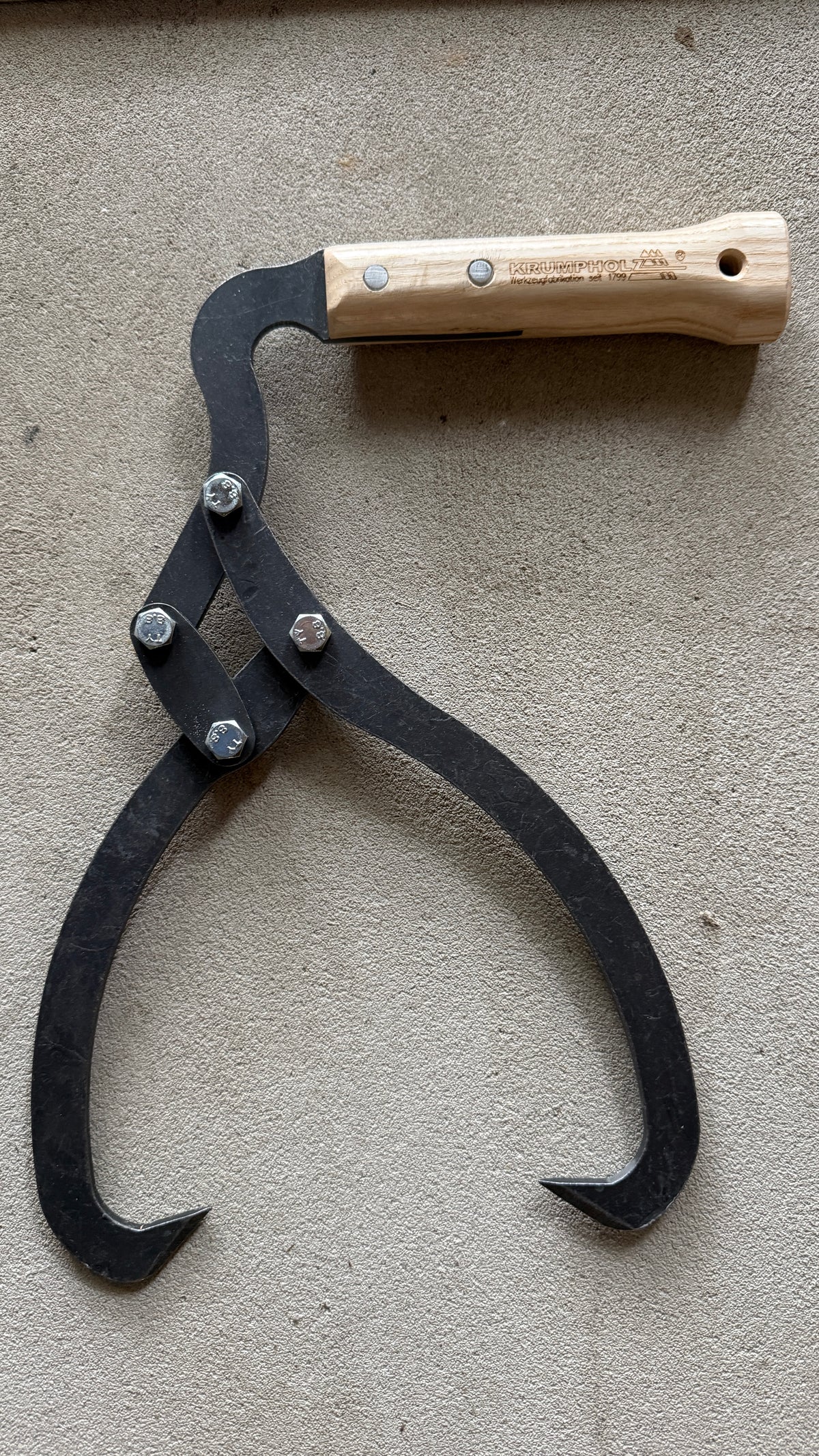 Krumpholz - Handpackzange Nr. 3161 mit Holzgriff – 250 mm Klauenöffnung