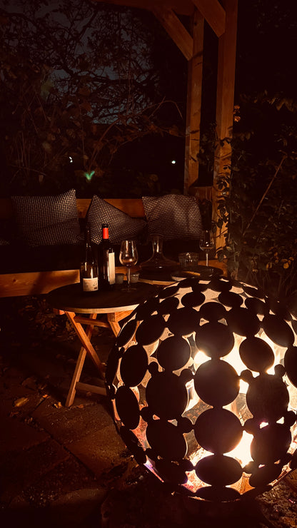 Heated outdoor bar table from Metallgut