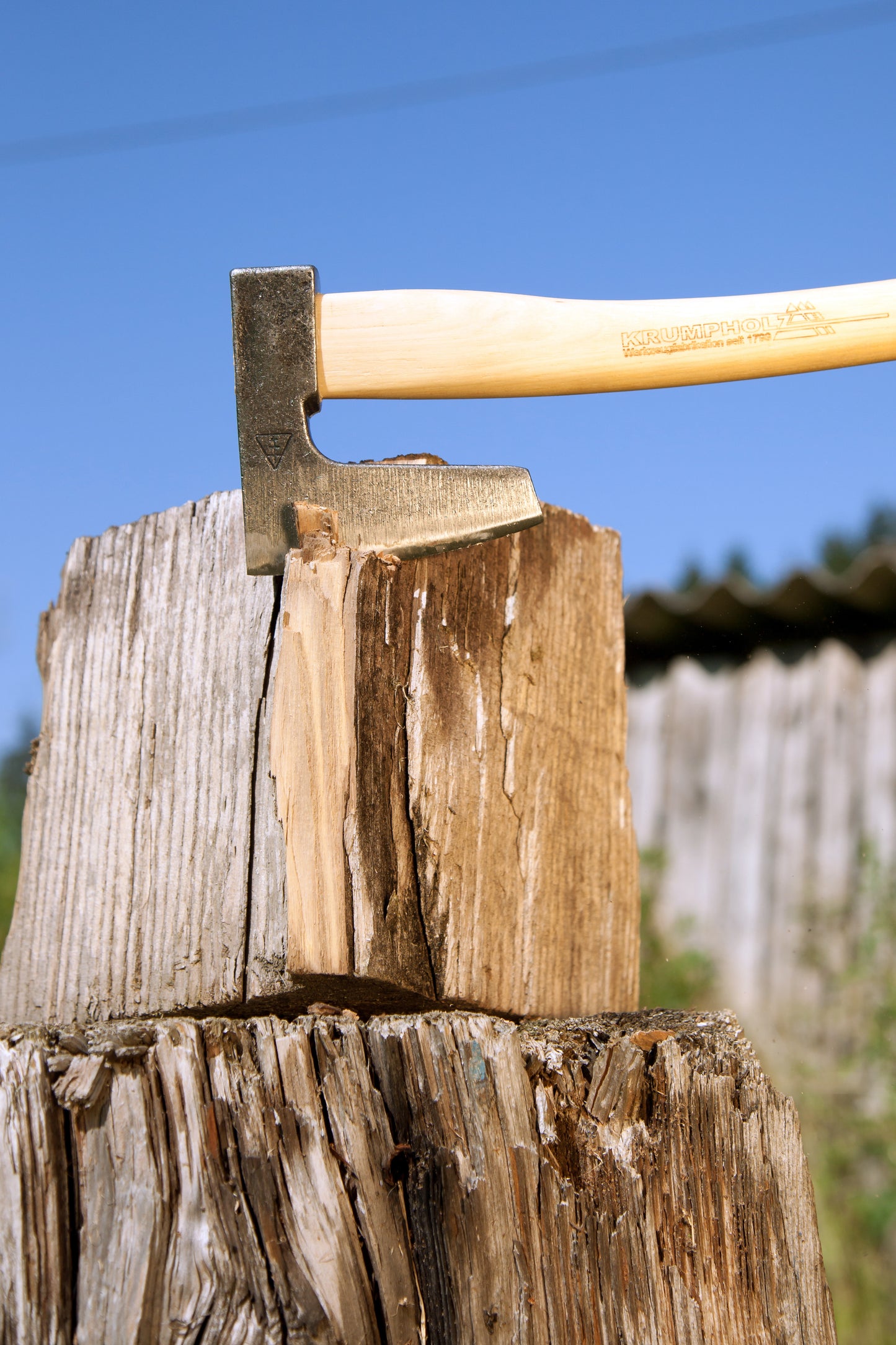 Krumpholz – Gartenbeil mit und ohne Lederschneidenschutz und Gürtelschnalle
