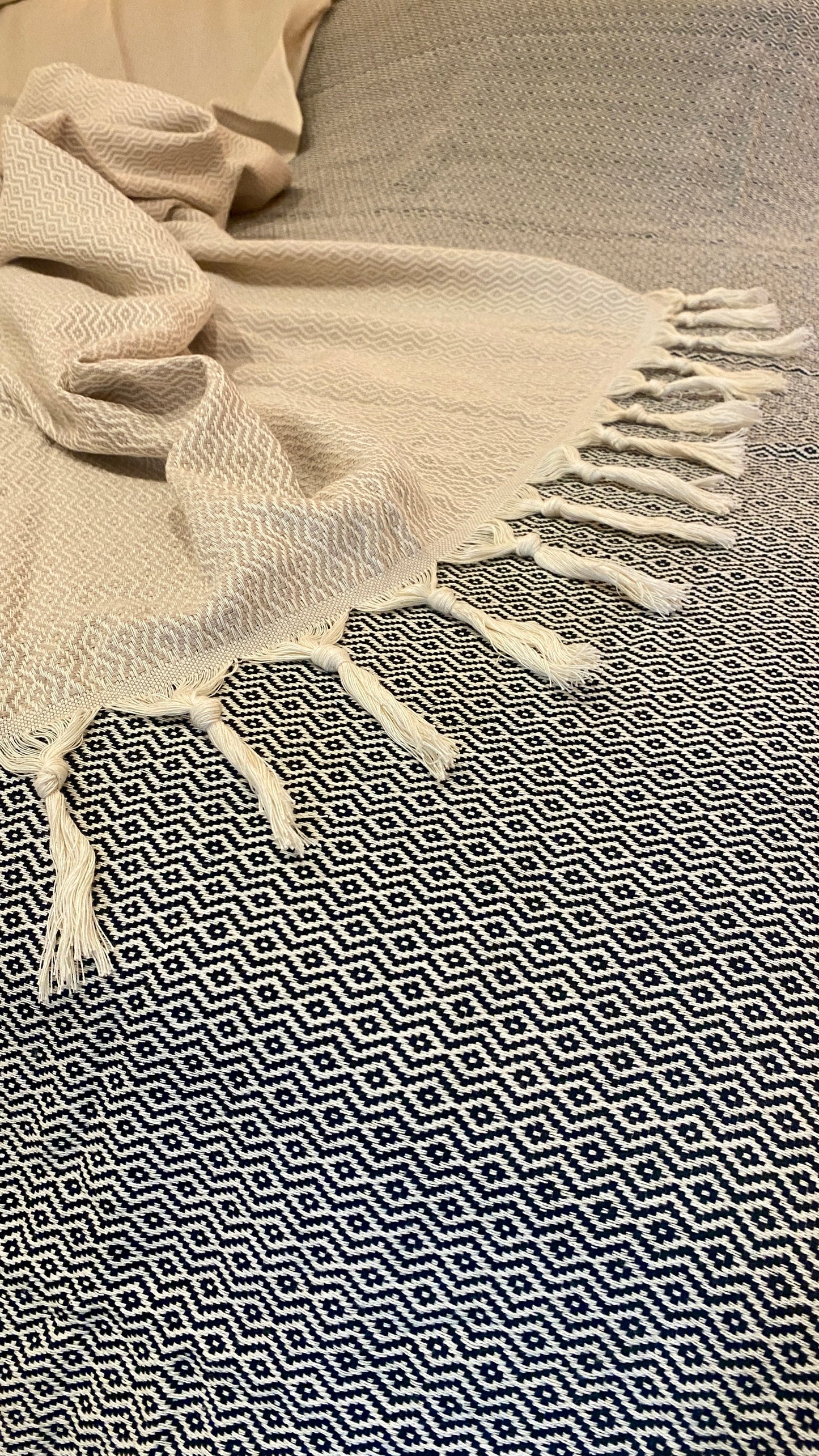 Überwurfdecke, Wolldecke, Decke 100% Baumwolle 220x260 cm