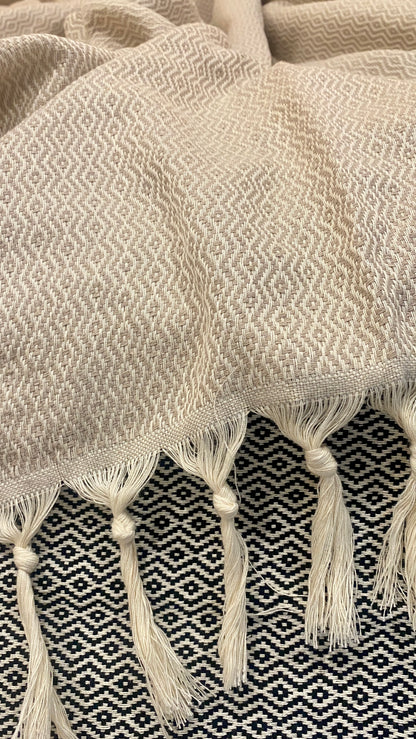 Überwurfdecke, Wolldecke, Decke 100% Baumwolle 220x260 cm