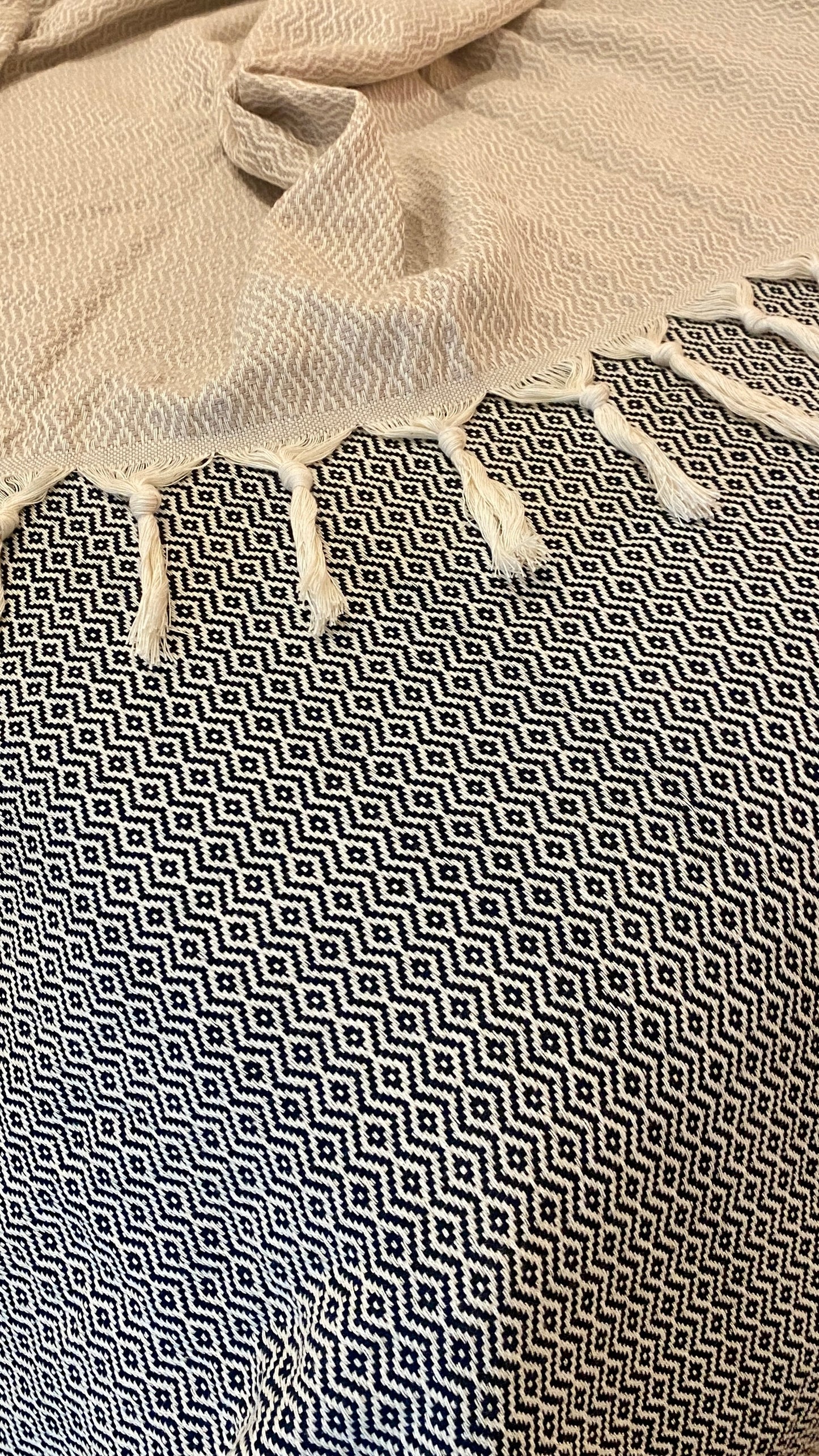 Überwurfdecke, Wolldecke, Decke 100% Baumwolle 220x260 cm