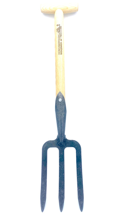 Krumpholz - Grabegabel / Staudengabel handlich klein mit Eschen-T-Stiel ca. 60cm