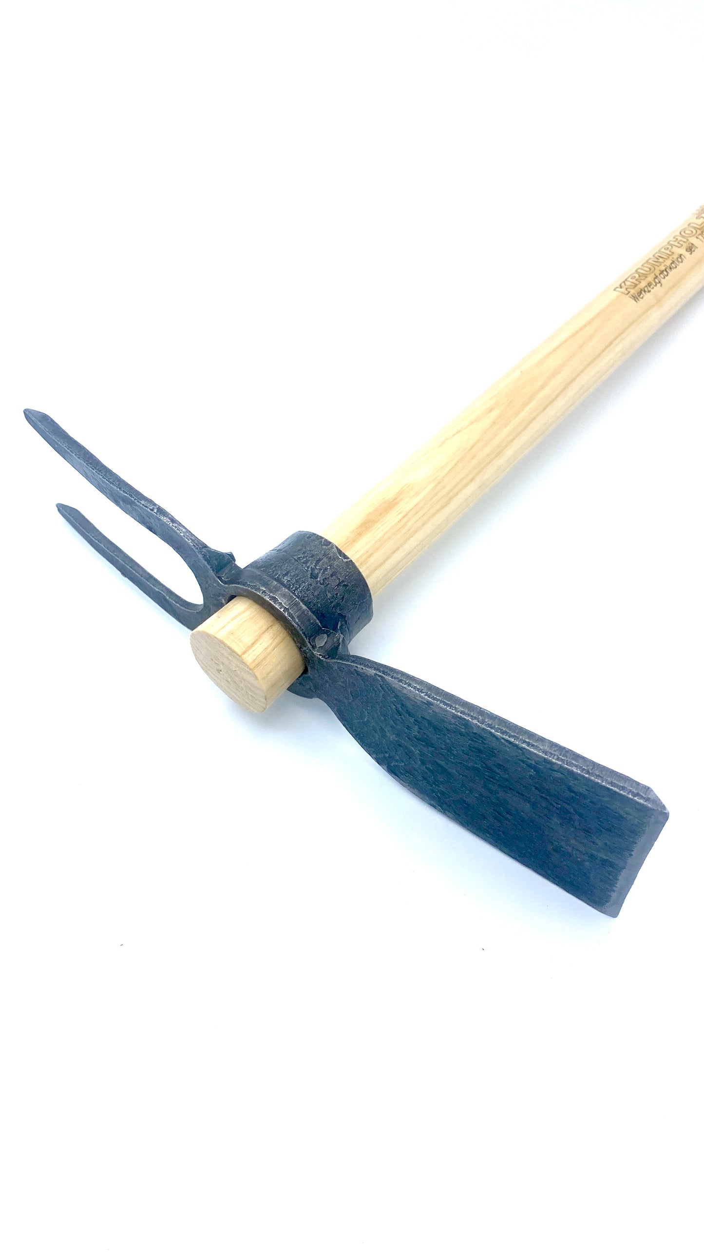 Krumpholz Hacke ca. 60 cm für Hochbeet und Garten mit Doppelfunktion Eschenstiel