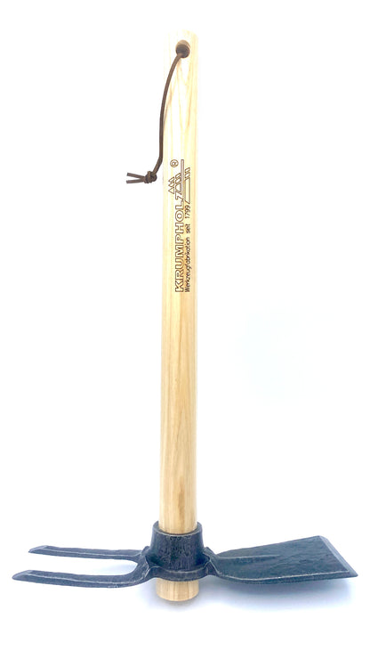 Krumpholz Hacke ca. 60 cm für Hochbeet und Garten mit Doppelfunktion Eschenstiel