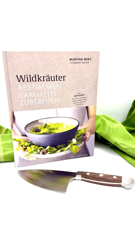 Wildkräuter-Genussset mit Güde Kräutermesser und Buch Wildkräuter