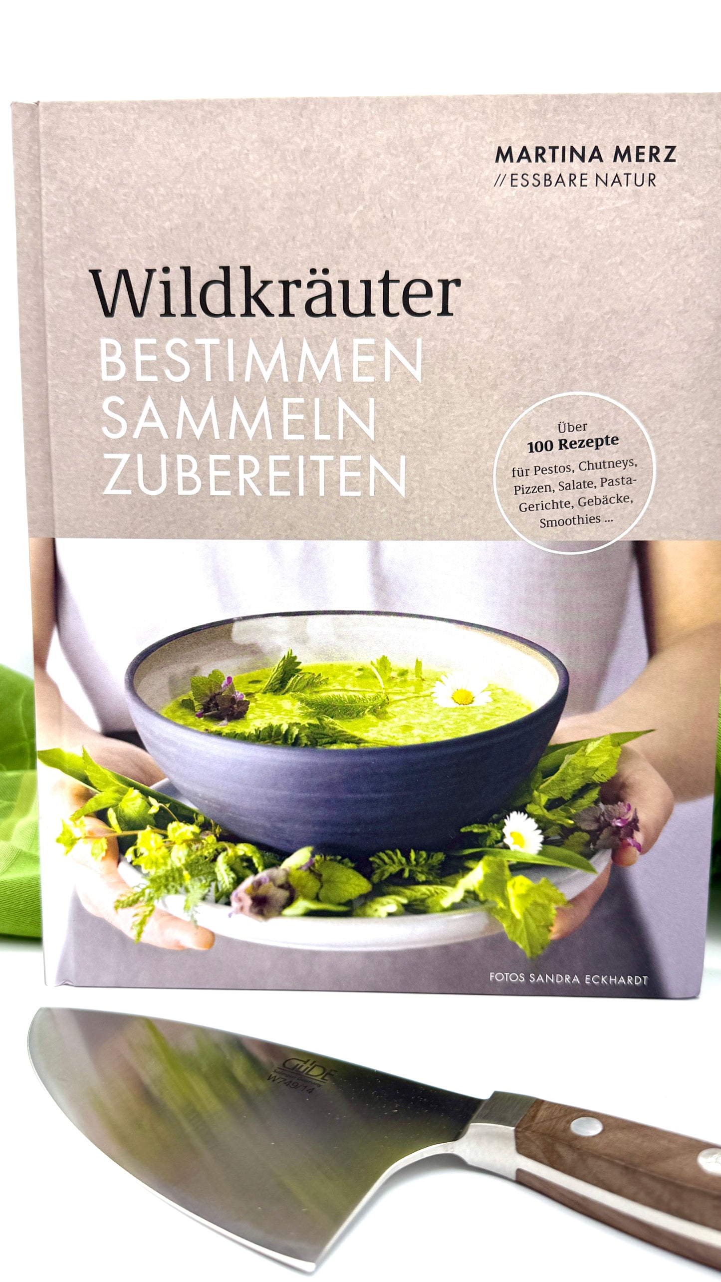 Wildkräuter-Genussset mit Güde Kräutermesser und Buch Wildkräuter