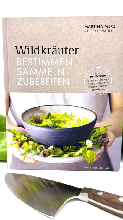 Wildkräuter-Genussset mit Güde Kräutermesser und Buch Wildkräuter