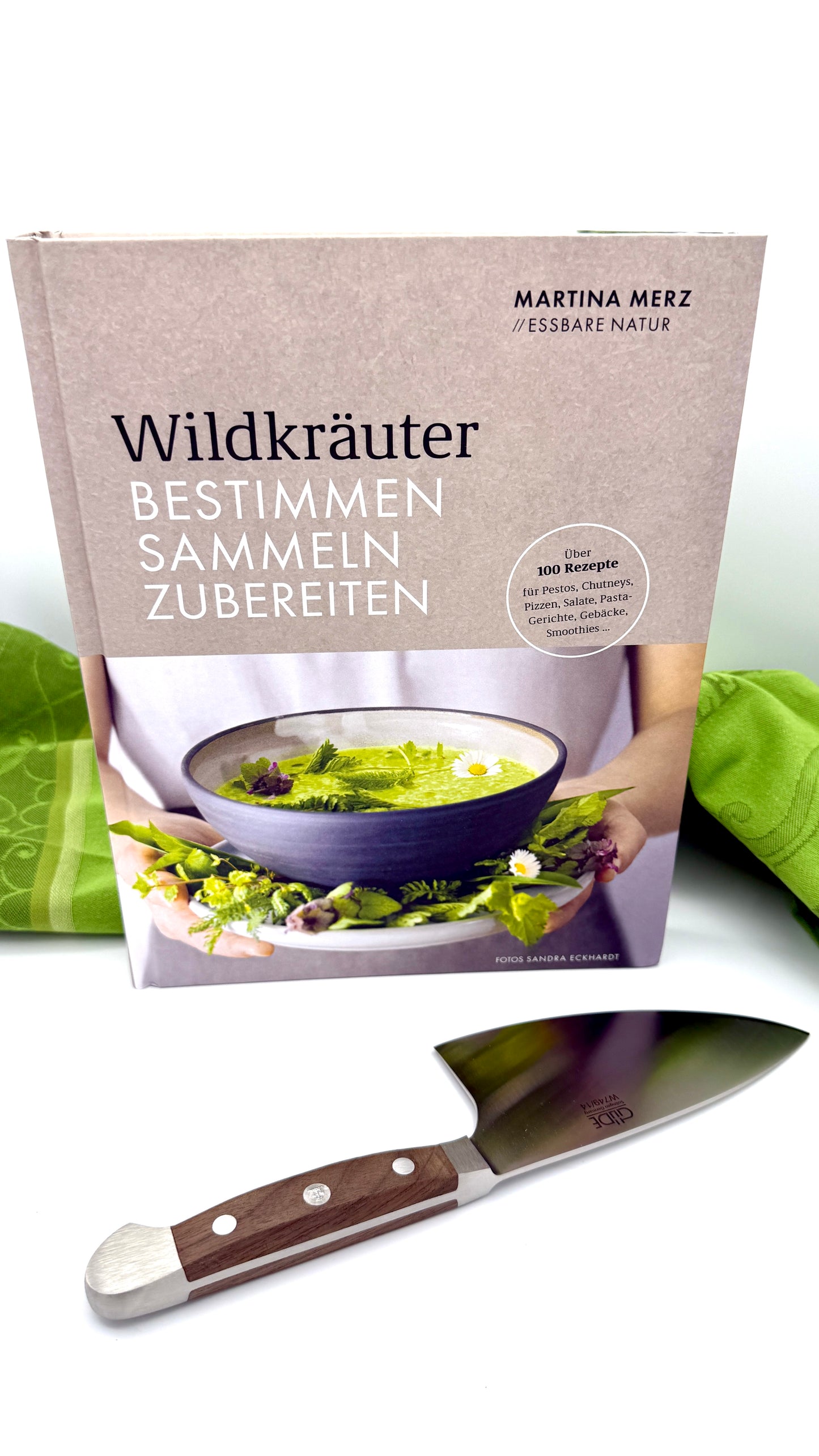 Wildkräuter-Genussset mit Güde Kräutermesser und Buch Wildkräuter