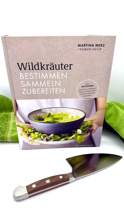 Wildkräuter-Genussset mit Güde Kräutermesser und Buch Wildkräuter