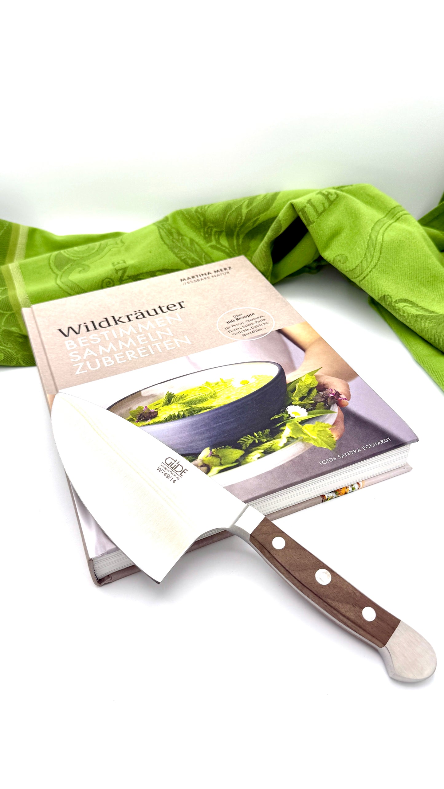 Wildkräuter-Genussset mit Güde Kräutermesser und Buch Wildkräuter