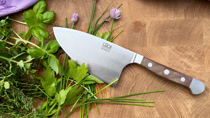 Güde Kräutermesser Shark – Alpha Walnuss (Klingenlänge 14 cm)