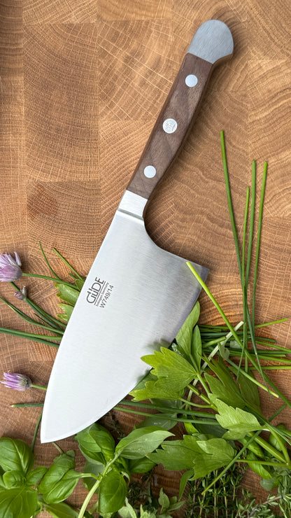 Güde Kräutermesser Shark – Alpha Walnuss (Klingenlänge 14 cm)