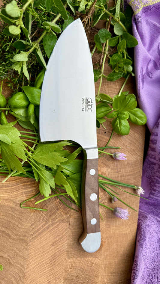 Güde Kräutermesser Shark – Alpha Walnuss (Klingenlänge 14 cm)